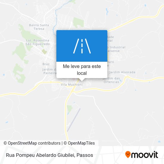 Rua Pompeu Abelardo Giubilei mapa