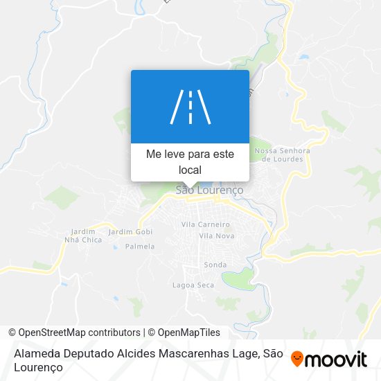 Alameda Deputado Alcides Mascarenhas Lage mapa