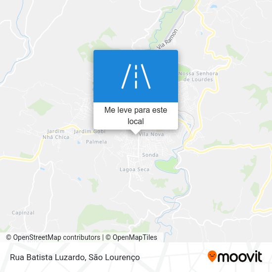 Rua Batista Luzardo mapa