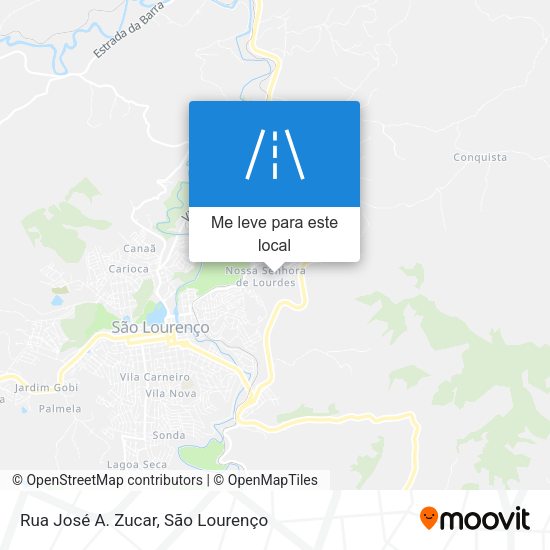Rua José A. Zucar mapa