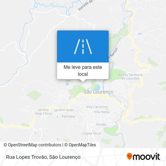 Rua Lopes Trovão mapa
