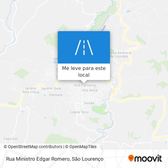 Rua Ministro Edgar Romero mapa