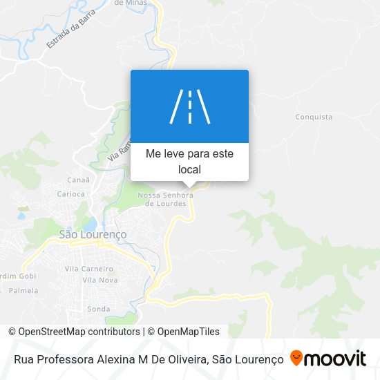 Rua Professora Alexina M De Oliveira mapa