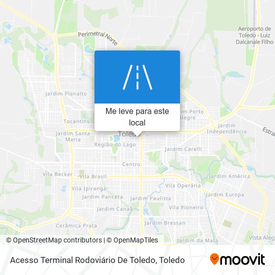 Acesso Terminal Rodoviário De Toledo mapa
