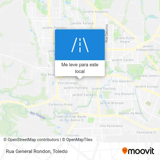 Rua General Rondon mapa