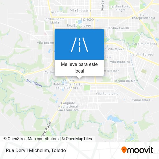 Rua Dervil Michelim mapa