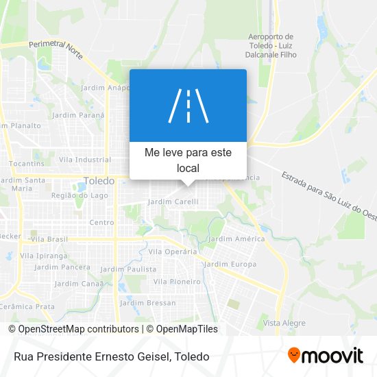 Rua Presidente Ernesto Geisel mapa