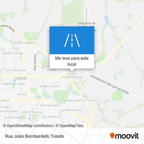 Rua João Bombardelli mapa