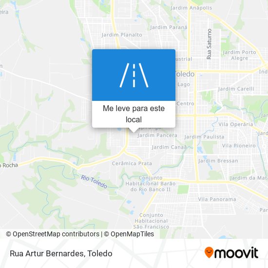 Rua Artur Bernardes mapa
