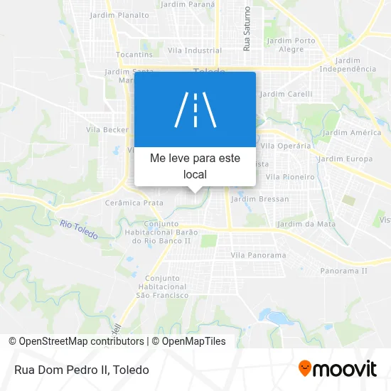 Rua Dom Pedro II mapa