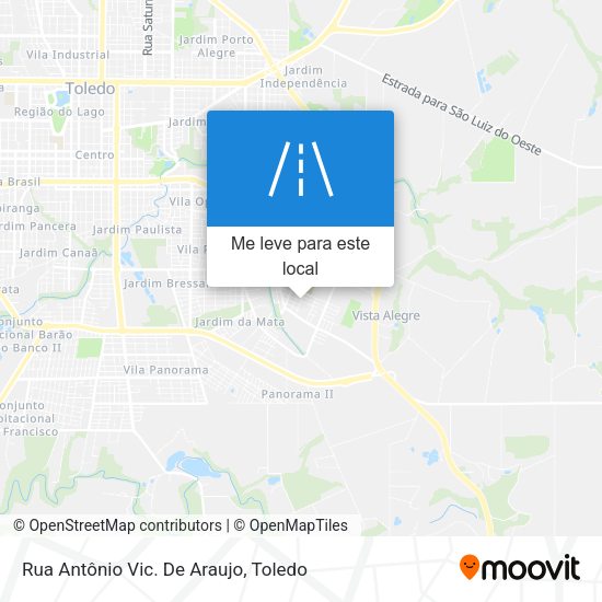 Rua Antônio Vic. De Araujo mapa
