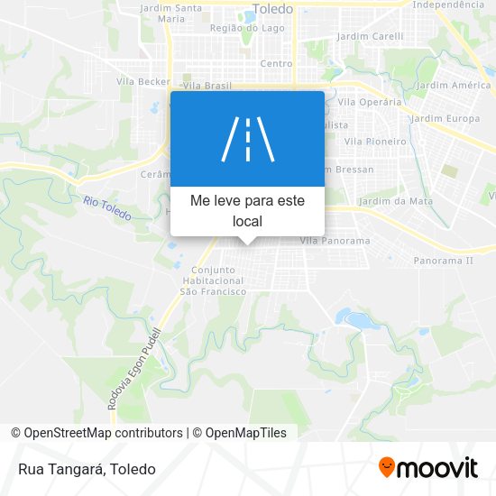 Rua Tangará mapa