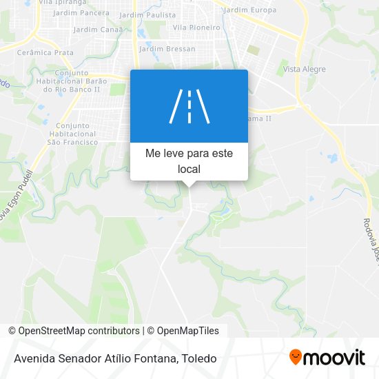 Avenida Senador Atílio Fontana mapa
