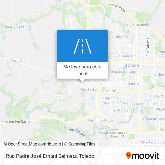 Rua Padre José Ernani Seimetz mapa