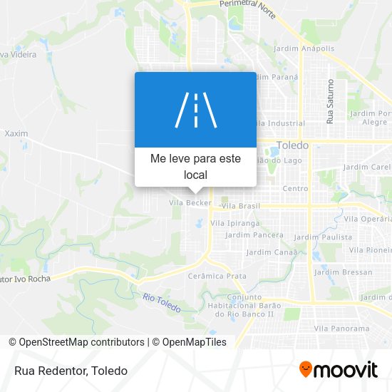 Rua Redentor mapa