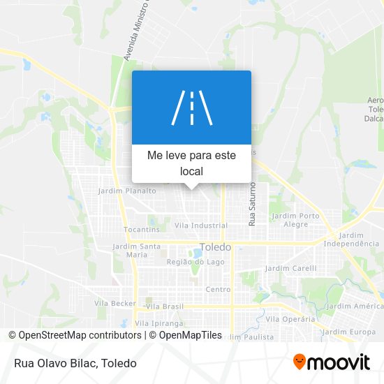 Rua Olavo Bilac mapa