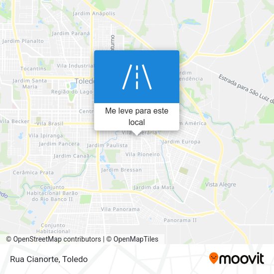 Rua Cianorte mapa