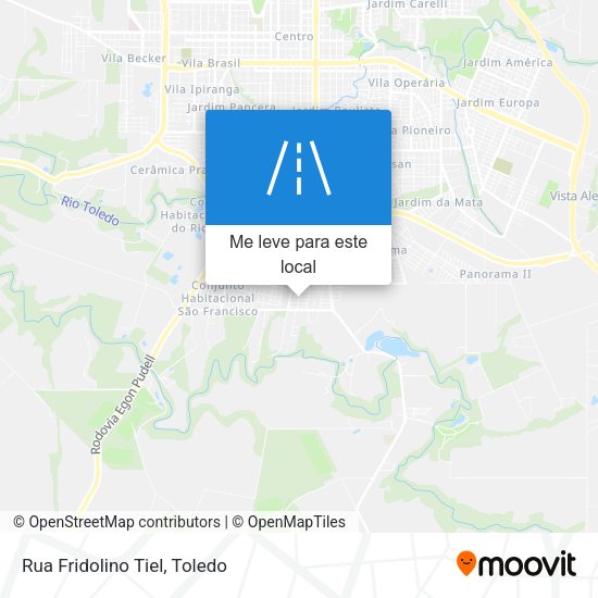 Rua Fridolino Tiel mapa