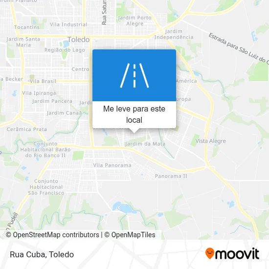 Rua Cuba mapa