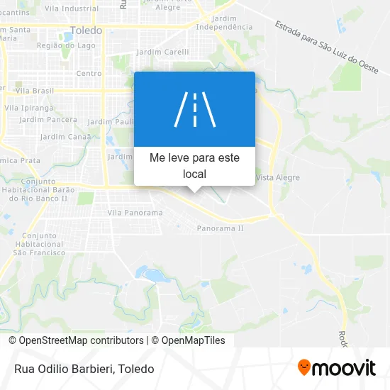Rua Odilio Barbieri mapa