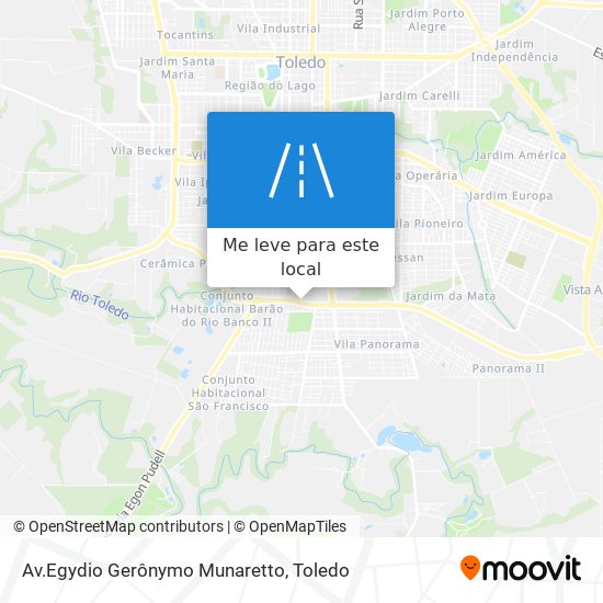 Av.Egydio Gerônymo Munaretto mapa