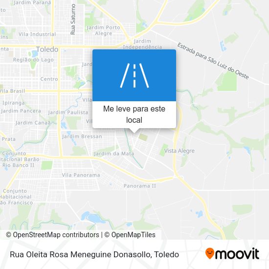 Rua Oleita Rosa Meneguine Donasollo mapa