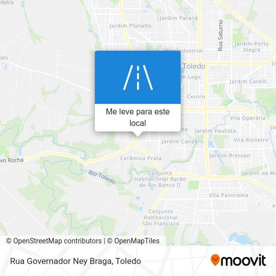 Rua Governador Ney Braga mapa