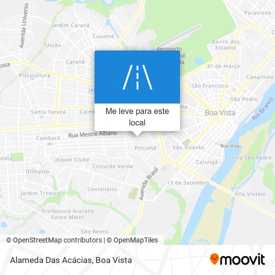 Alameda Das Acácias mapa