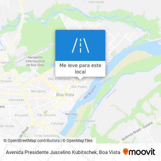 Avenida Presidente Juscelino Kubitschek mapa