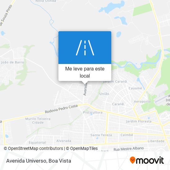 Avenida Universo mapa