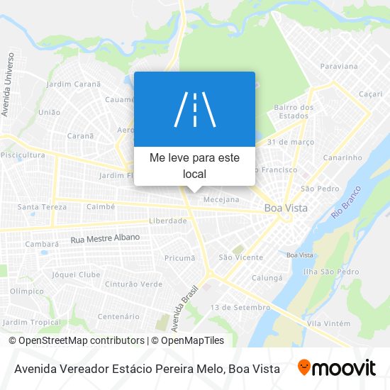 Avenida Vereador Estácio Pereira Melo mapa