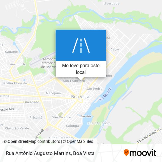 Rua Antônio Augusto Martins mapa