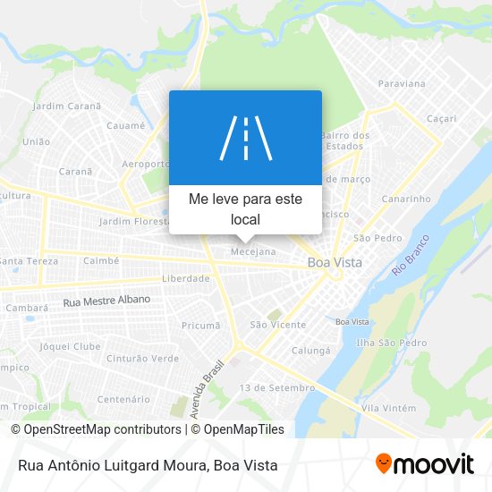 Rua Antônio Luitgard Moura mapa