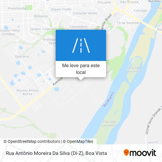 Rua Antônio Moreira Da Silva (Di-Z) mapa