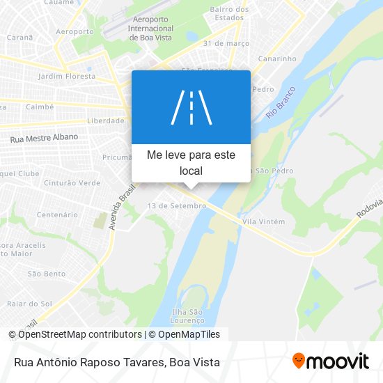 Rua Antônio Raposo Tavares mapa