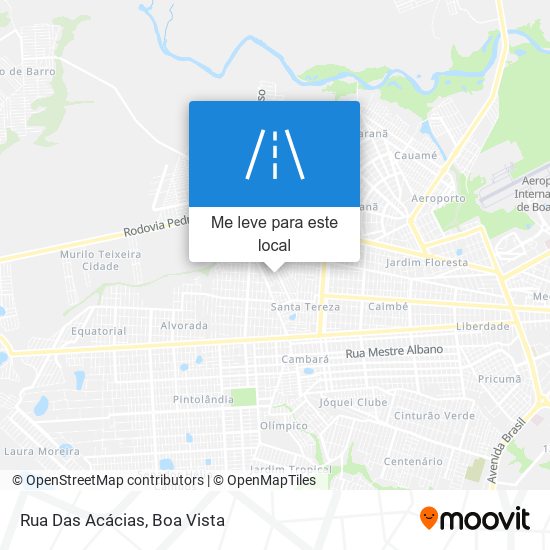 Rua Das Acácias mapa