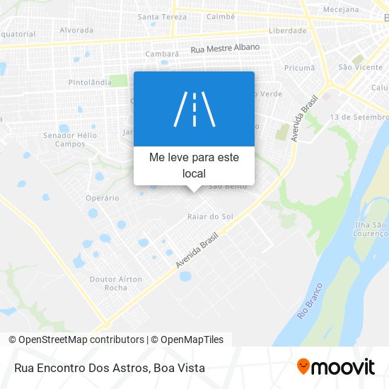 Rua Encontro Dos Astros mapa