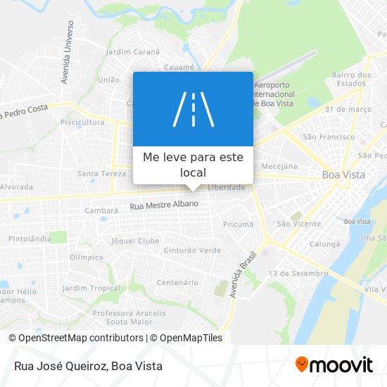 Rua José Queiroz mapa