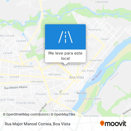Rua Major Manoel Correia mapa