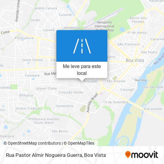 Rua Pastor Almir Nogueira Guerra mapa