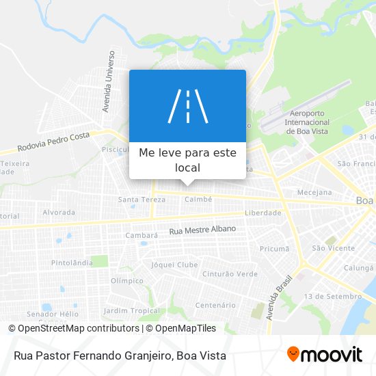 Rua Pastor Fernando Granjeiro mapa