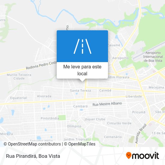 Rua Pirandirá mapa
