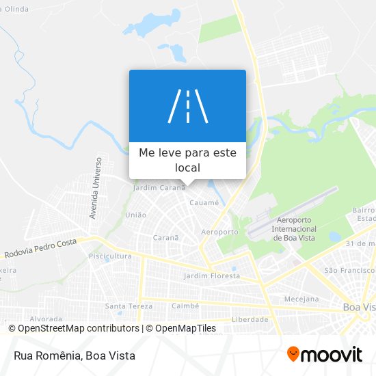 Rua Romênia mapa