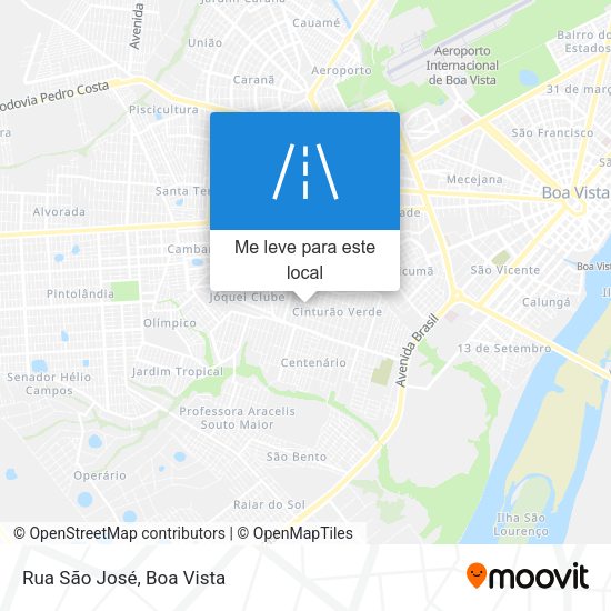 Rua São José mapa
