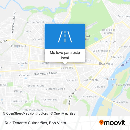 Rua Tenente Guimarães mapa