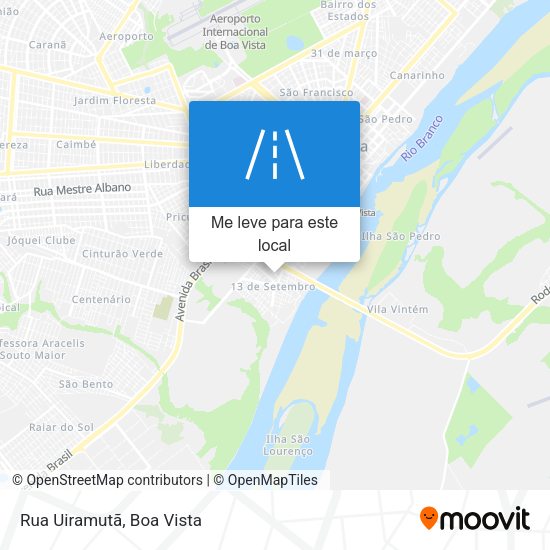 Rua Uiramutã mapa