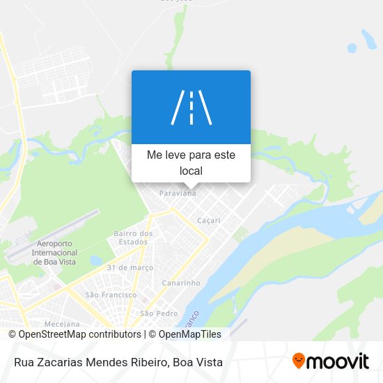 Rua Zacarias Mendes Ribeiro mapa