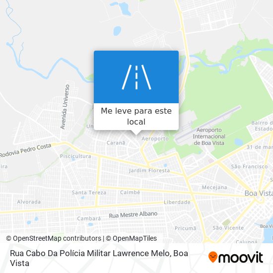 Rua Cabo Da Polícia Militar Lawrence Melo mapa