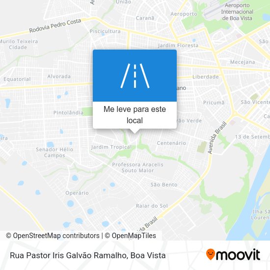 Rua Pastor Iris Galvão Ramalho mapa