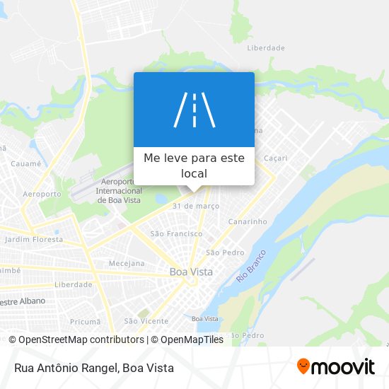 Rua Antônio Rangel mapa